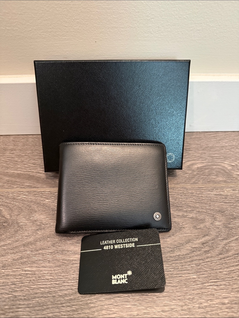 Montblanc Black Leather 4810 Westside Men's Wallet - Full Set
